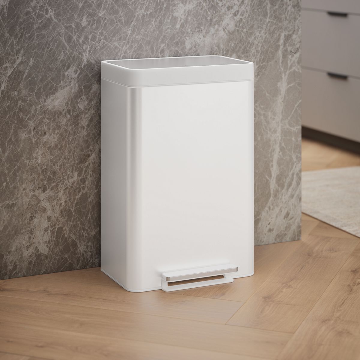 13-gallon stainless steel step trash can
