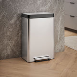 13-gallon stainless steel step trash can