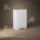 13-gallon stainless steel step trash can