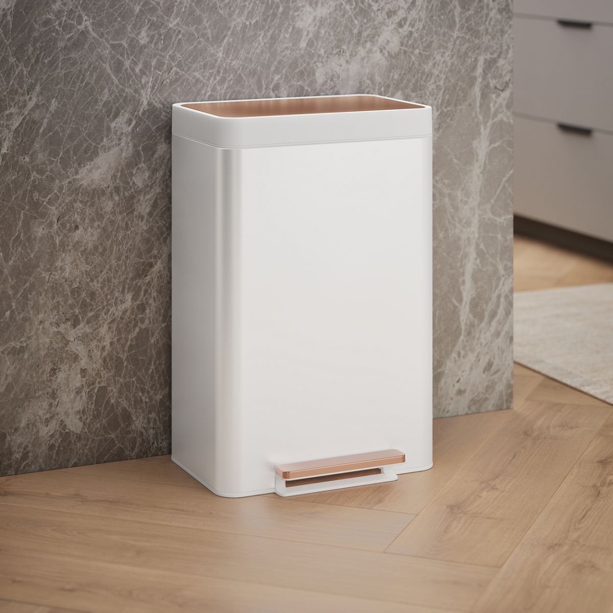 13-gallon stainless steel step trash can