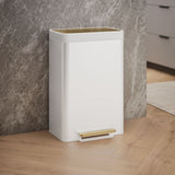 13-gallon stainless steel step trash can