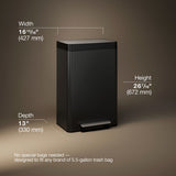 Dual-compartment step trash can