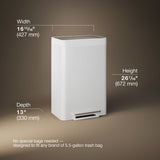 Dual-compartment step trash can