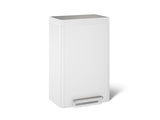 Dual-compartment step trash can
