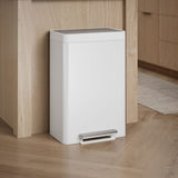 Dual-compartment step trash can
