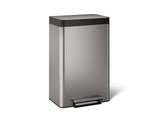 Dual-compartment step trash can