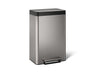 Dual-compartment step trash can
