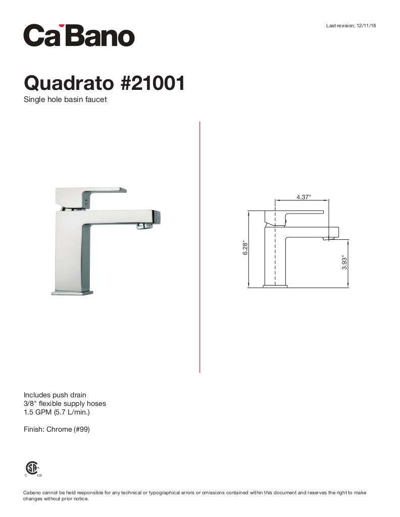 Single hole basin faucet