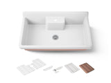 Farmstead® 45" top-/wall-mount single-bowl workstation farmhouse kitchen sink