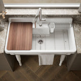 Farmstead® 45" top-/wall-mount single-bowl workstation farmhouse kitchen sink