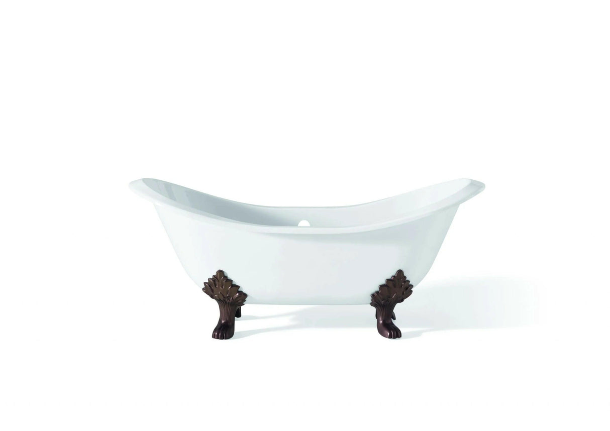 REGENCY Cast Iron Bathtub with Lion Feet and Faucet Holes 2167-WW-7