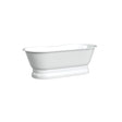 REGAL Cast Iron Bathtub with Pedestal Base and Faucet Holes 2120-W