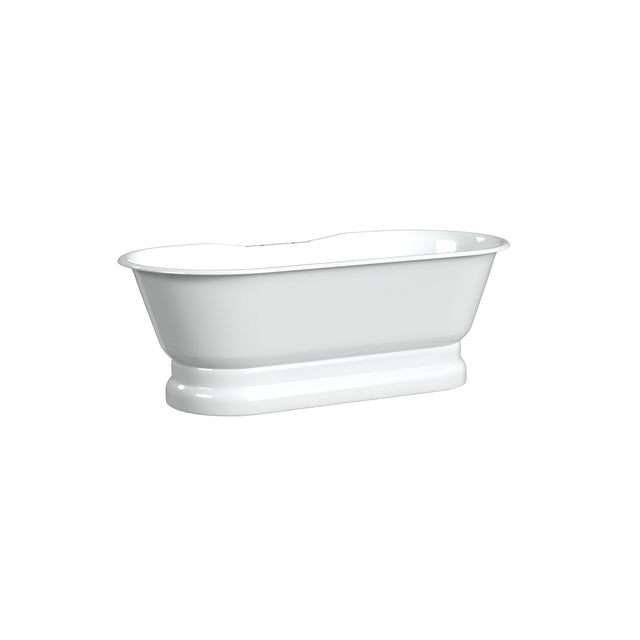 REGAL Cast Iron Bathtub with Pedestal Base and Faucet Holes 2120-W