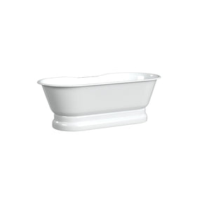 REGAL Cast Iron Bathtub with Pedestal Base and Faucet Holes 2164-W
