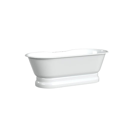 REGAL Cast Iron Bathtub with Pedestal Base and Faucet Holes 2120-W