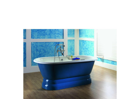 REGAL Cast Iron Bathtub with Pedestal Base and Continuous Rolled Rim 2121