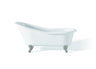 SLIPPER Cast Iron Bathtub with Continuous Rolled Rim 2108-WW