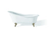 SLIPPER Cast Iron Bathtub with Continuous Rolled Rim 2108-WW