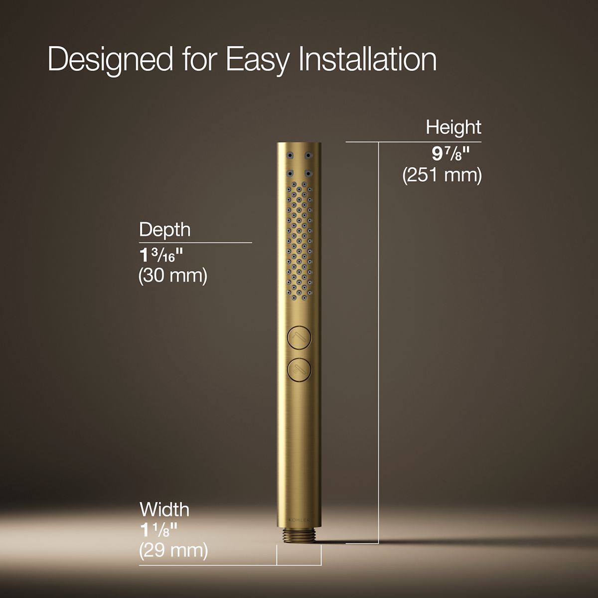 Shift®+ Round two-function handshower, 2.5 gpm
