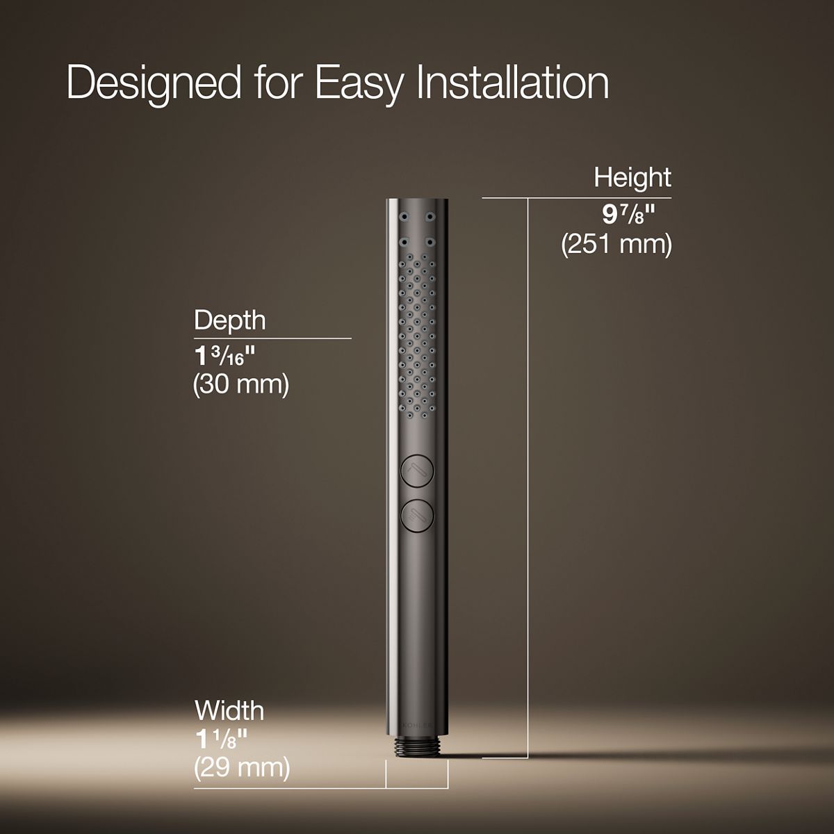 Shift®+ Round two-function handshower, 2.5 gpm