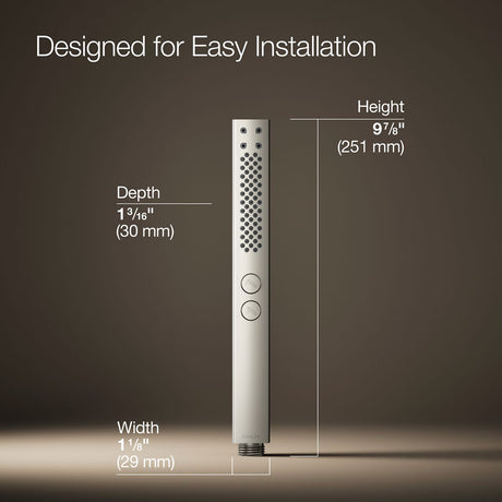 Shift®+ Square two-function handshower, 1.75 gpm