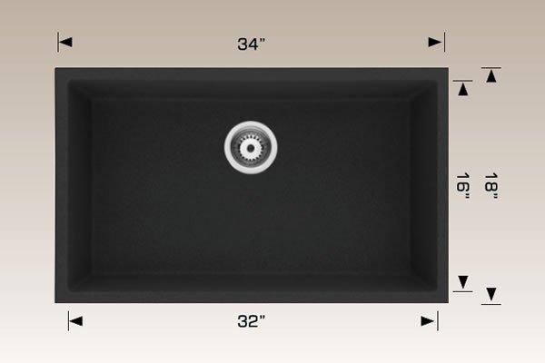 Undermount Sink 34" X 18" X 9 1/2" 215034