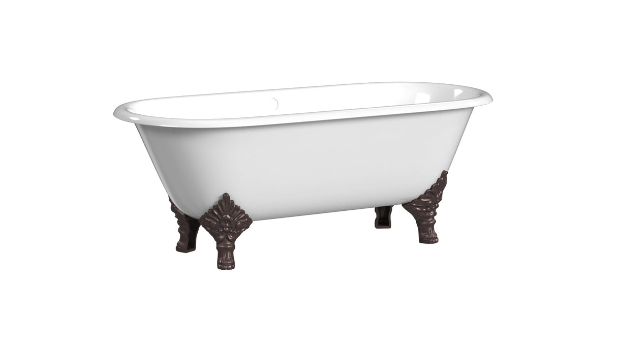 CARLTON Cast Iron Bathtub with Continuous Rolled Rim 2161-WW