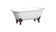 CARLTON Cast Iron Bathtub with Continuous Rolled Rim 2161-WC