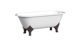 CARLTON Cast Iron Bathtub with Continuous Rolled Rim 2161-WC