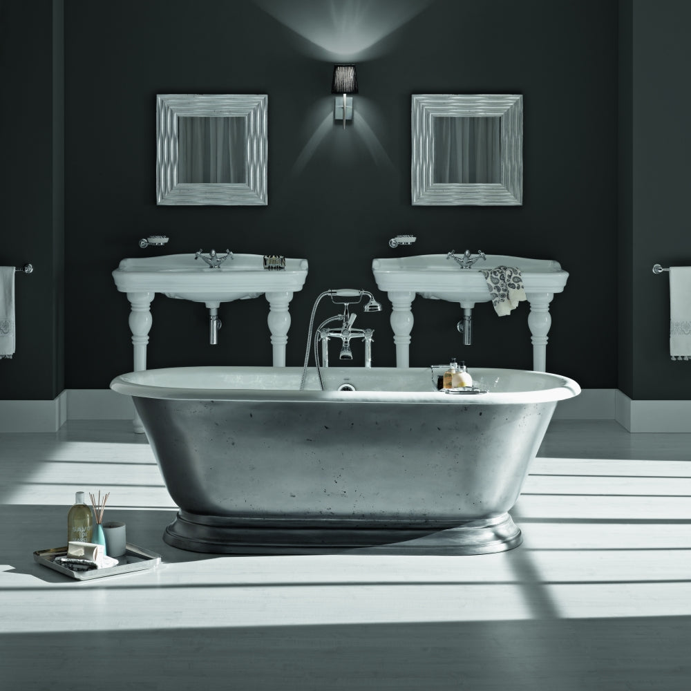 SANDRINGHAM Cast Iron Bathtub with Burnished Exterior 2163