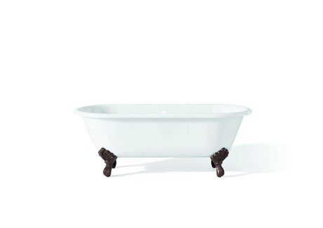 REGAL Cast Iron Bathtub with Faucet Holes and Shaughnessy Feet 2180-WW-6