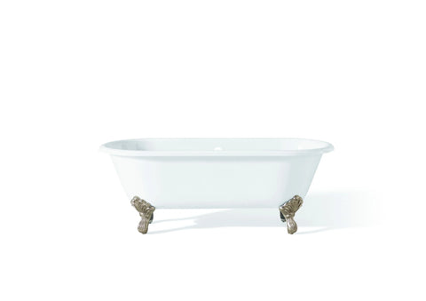 REGAL Cast Iron Bathtub with Faucet Holes and Shaughnessy Feet 2168-WW-6