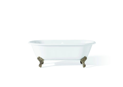 REGAL Cast Iron Bathtub with Faucet Holes and Shaughnessy Feet 2168-WW-6