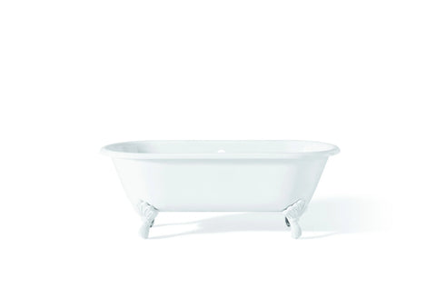 REGAL Cast Iron Bathtub with Faucet Holes and Shaughnessy Feet 2168-WW-6