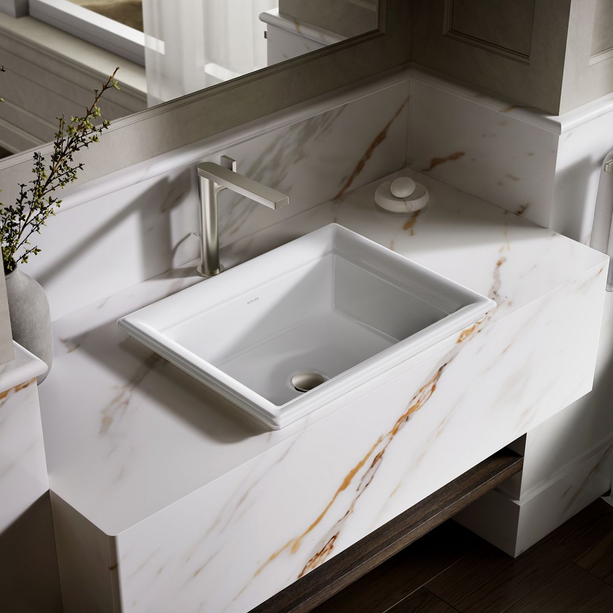 Artifacts™ 21" rectangular drop-in bathroom sink