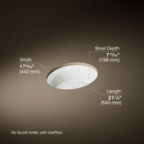Artifacts™ 21-1/4" oval undermount bathroom sink