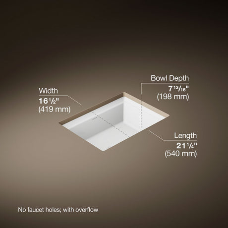 Artifacts™ 21-1/4" rectangular undermount bathroom sink
