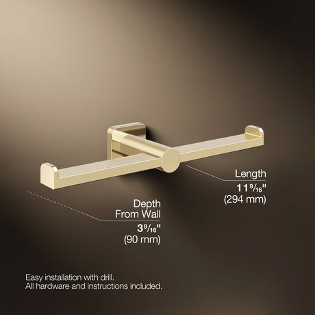 Parallel® Double toilet paper holder
