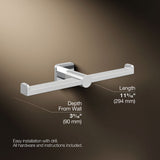 Parallel® Double toilet paper holder