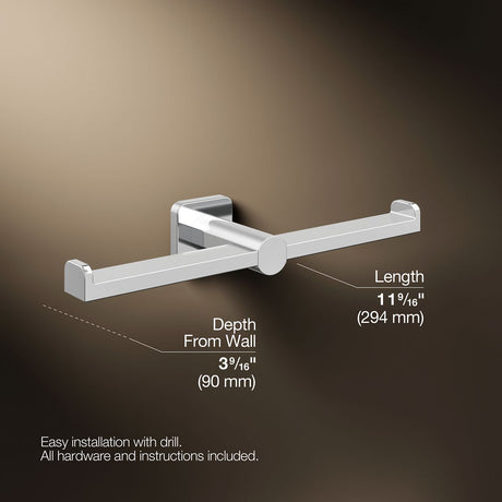 Parallel® Double toilet paper holder