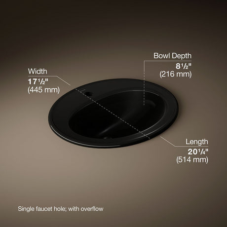 Pennington® 20-1/4" oval drop-in bathroom sink