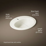 Pennington® 20-1/4" oval drop-in bathroom sink