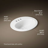 Pennington® 20-1/4" oval drop-in bathroom sink