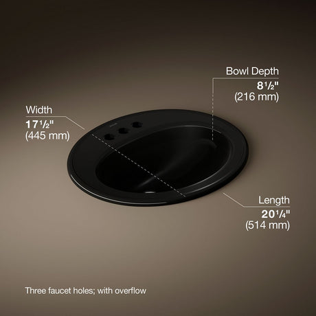 Pennington® 20-1/4" oval drop-in bathroom sink
