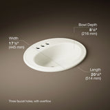 Pennington® 20-1/4" oval drop-in bathroom sink