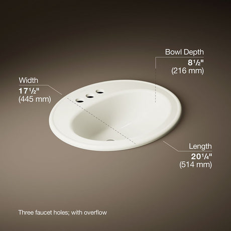 Pennington® 20-1/4" oval drop-in bathroom sink