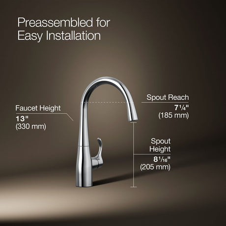 Simplice® Single-handle bar sink faucet