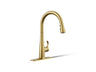 Simplice® Touchless pull-down kitchen sink faucet with three-function sprayhead