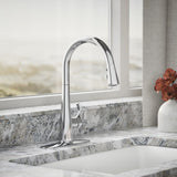 Simplice® Touchless pull-down kitchen sink faucet with three-function sprayhead