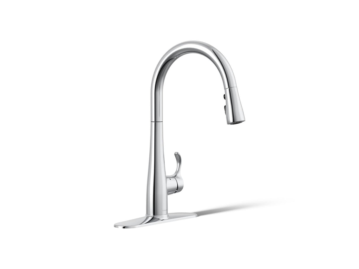 Simplice® Touchless pull-down kitchen sink faucet with three-function sprayhead